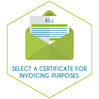 Select a certificate for invoicing purposes
